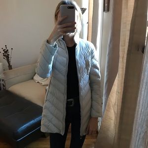 Patagonia Mid Length Gray Puff Jacket